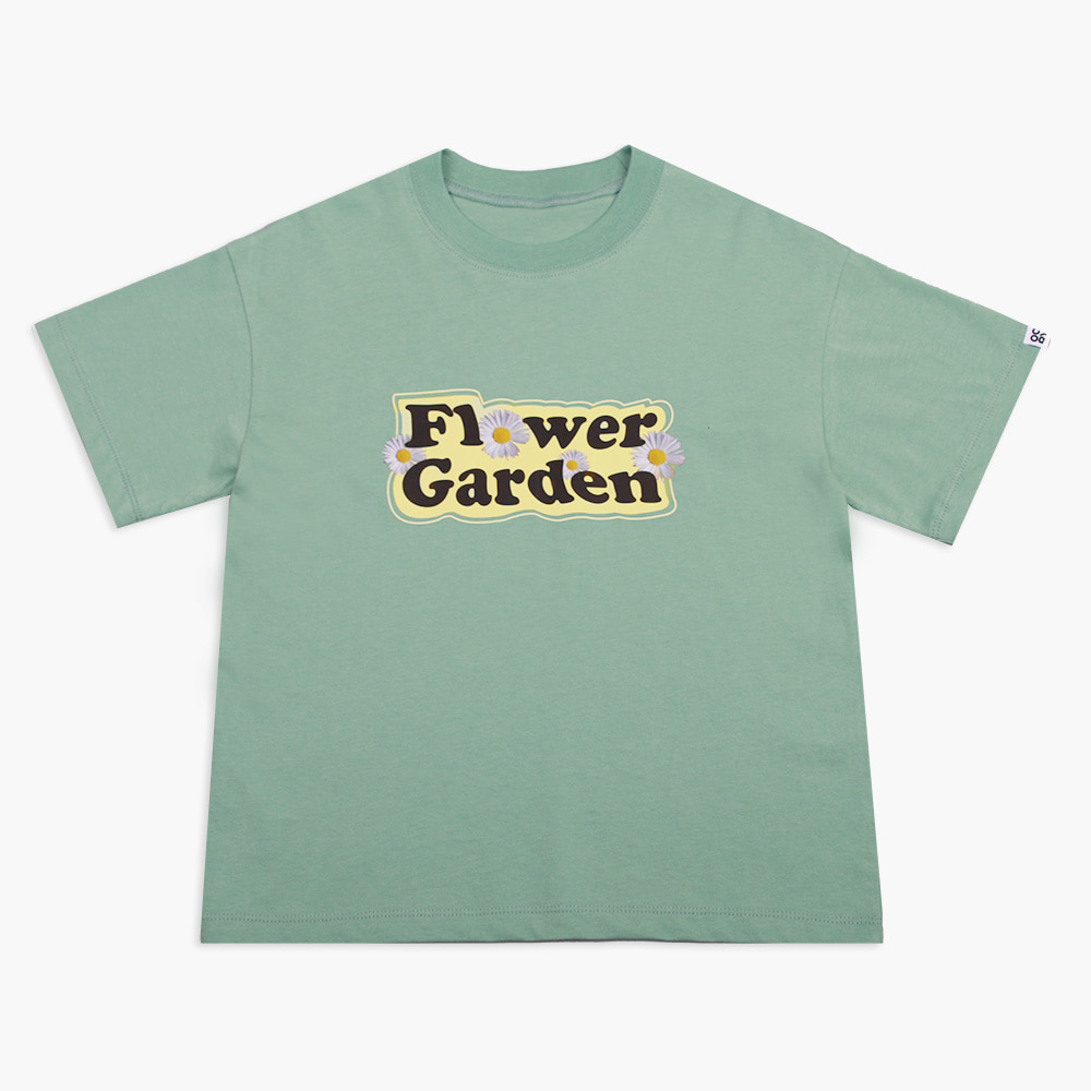 22 S/S OORY Flower garden t-shirt - green ( 2차 입고, 당일 발송 )