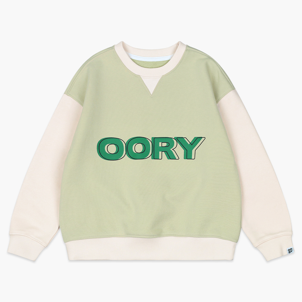 23 S/S OORY Color logo sweatshirt - green ( 2차 입고, 당일 발송 )