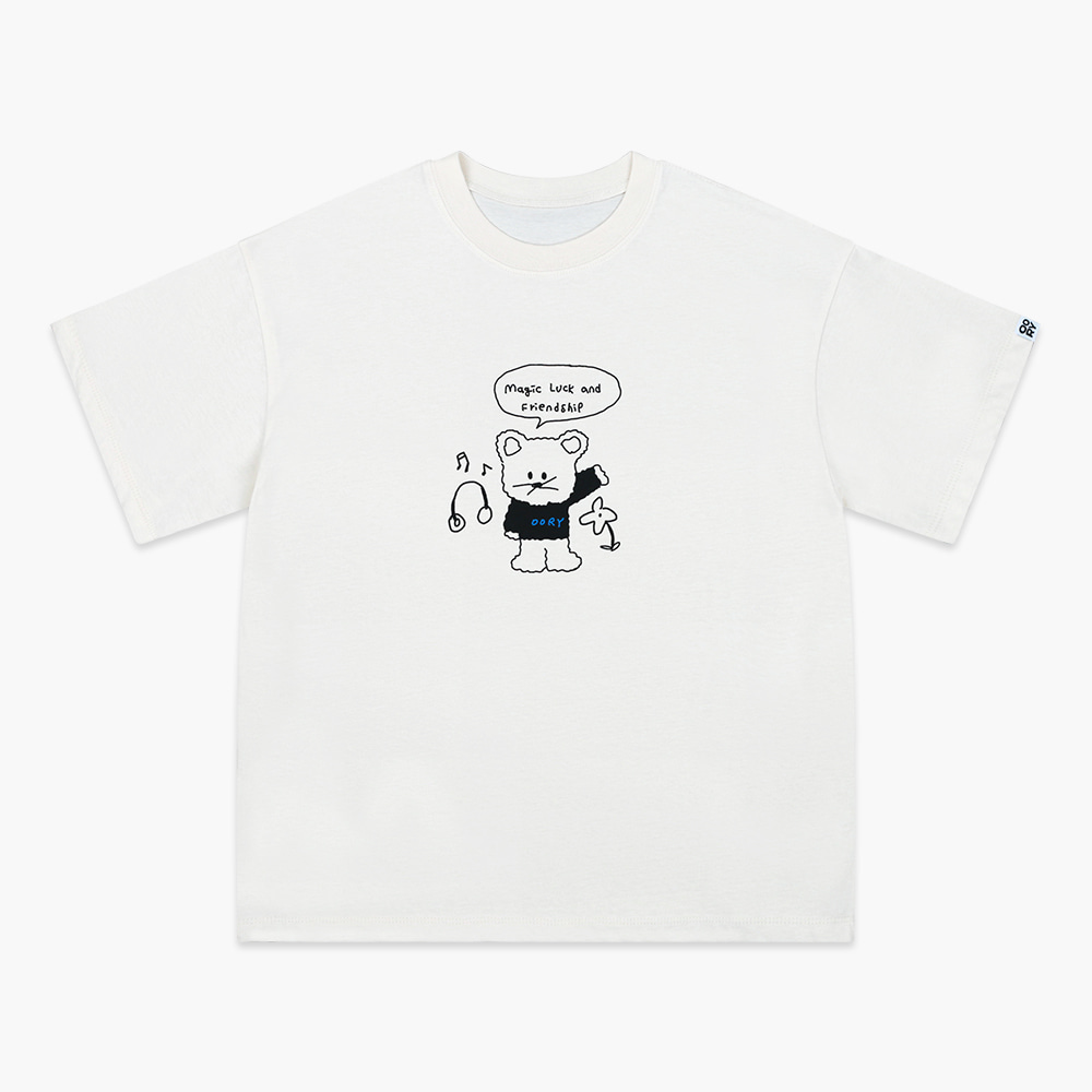 23 S/S OORY Lucky bear t-shirt - ivory ( 프리오더 )